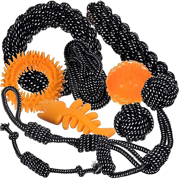Purlov Tiertaue Hundespielzeug Set 10-teilig Zerrspielzeug, günstig online kaufen