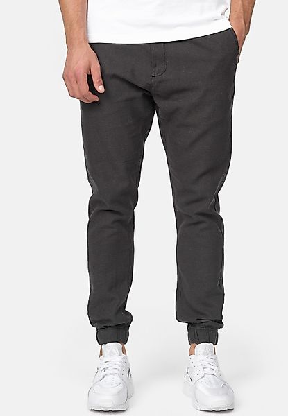 Indicode Leinenhose Blnda samt dekorativem Gürtel günstig online kaufen