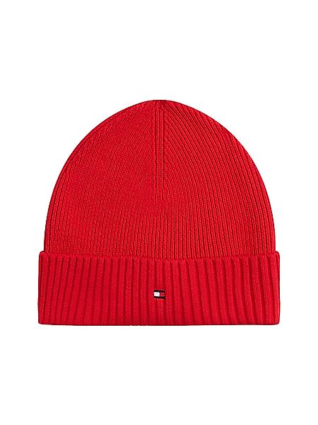 Tommy Hilfiger Strickmütze "TH FLAG PIMA COTTON BEANIE" Beanie mit Logostic günstig online kaufen