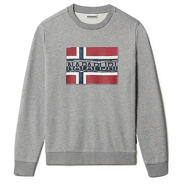 Napapijri Bench C Sweatshirt 2XL Medium Grey Melange günstig online kaufen