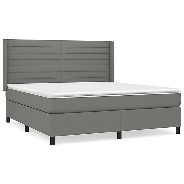 vidaXL Boxspringbett mit Matratze Dunkelgrau 180x200 cm Stoff1394167 günstig online kaufen