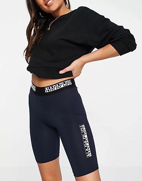 Napapijri – Box – Leggings-Shorts in Marineblau günstig online kaufen