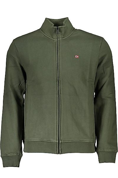 Napapijri Sweatshirt Grünes Herren Sweatshirt mit Reißverschluss günstig online kaufen