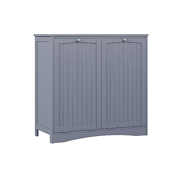 Vicco Wäscheschrank Bianco, Grau, 83 x 80 cm mit 2 Wäschekörben günstig online kaufen