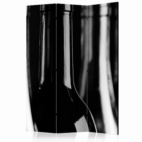 artgeist Paravent Wine Bottles [Room Dividers] schwarz/weiß Gr. 135 x 172 günstig online kaufen