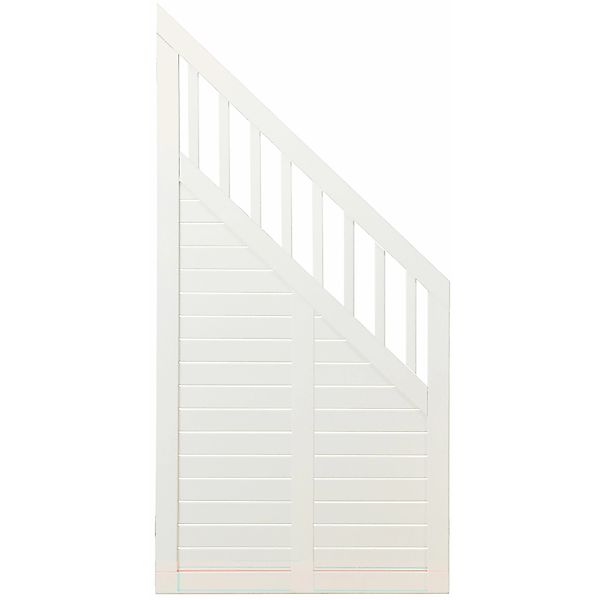 Sichtschutzzaun Nostalgi Nadelholz Weiß 90 cm x 180 /95 cm günstig online kaufen