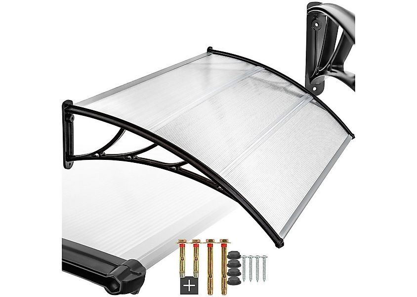 tectake Anbaudach Vordach transparent, wetterfest und UV-beständig, 120 x 9 günstig online kaufen