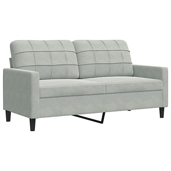 vidaXL 2-Sitzer-Sofa Hellgrau 140 cm Samt 2153262 günstig online kaufen
