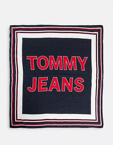 Tommy Jeans – Bandana-Schal in Schwarz mit Logo günstig online kaufen
