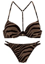 Bruno Banani Push-Up-Bikini in zweifarbiger Animal-Optik günstig online kaufen