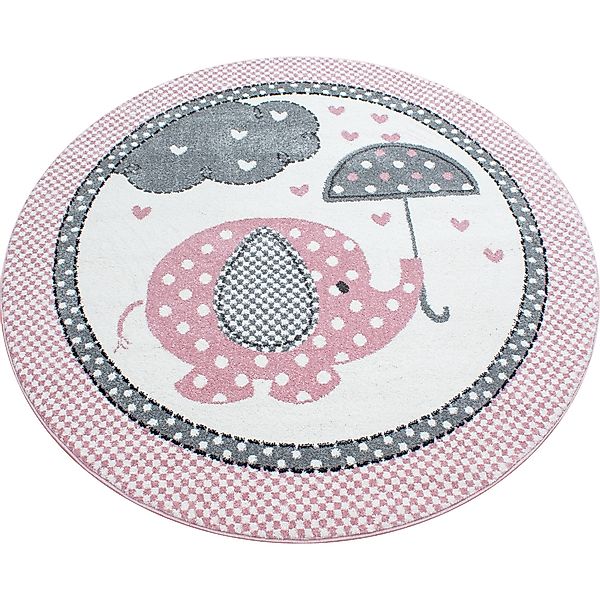 Carpettex Kinderteppich Elefant-Design, Rund, Höhe: 11 günstig online kaufen