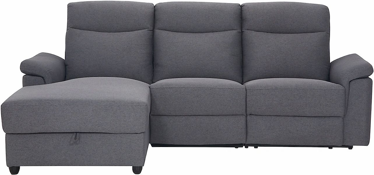 Home affaire Ecksofa "Brionne, L-Form with storage, 255cm,", mit elektr. Re günstig online kaufen