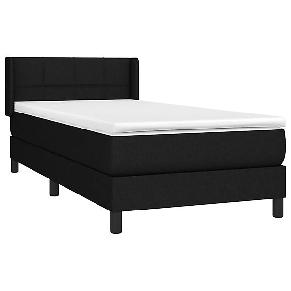 vidaXL Boxspringbett mit Matratze Schwarz 100x200 cm Stoff 3129691 günstig online kaufen