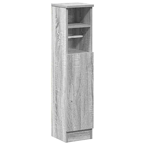 vidaXL Badezimmer-Set Badezimmerschrank mit Rollenhalter Grau günstig online kaufen