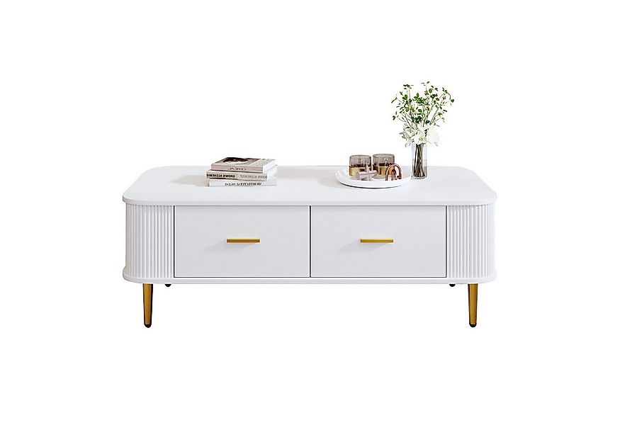 Merax Couchtisch mit 4 Schubladen (105*51*38cm), Wohnzimmertisch Beistellti günstig online kaufen