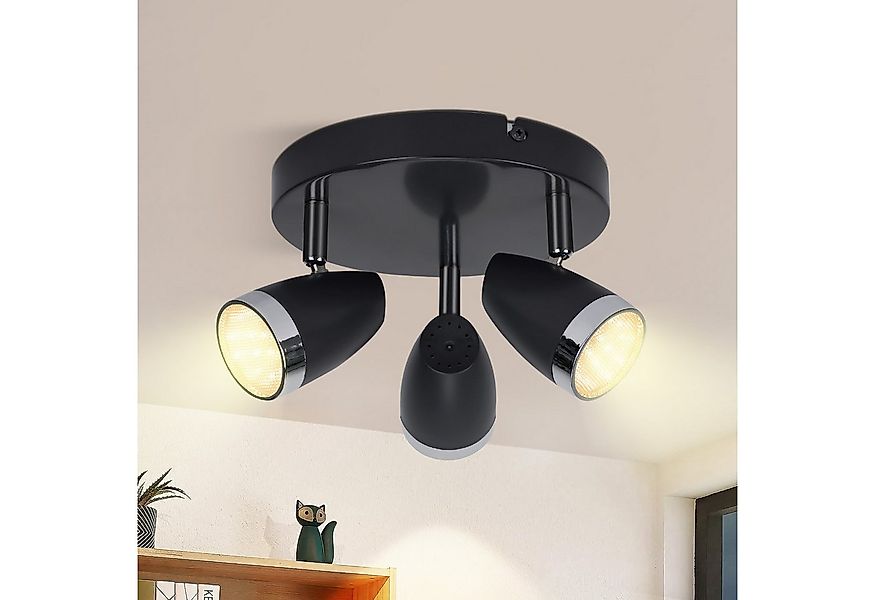 Nettlife LED Deckenstrahler 1/2/3/4 Flammig Modern 4W Schwarz/Weiß Warmweiß günstig online kaufen