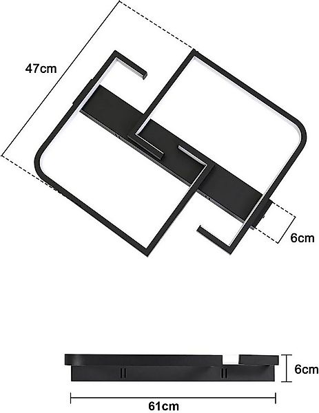 ZMH LED Deckenleuchte Deckenlampe Modern für Schlafzimmer Flur, Hochwertige günstig online kaufen