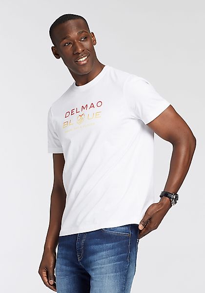DELMAO T-Shirt Kurzarm, bedruckt, Rundhals, aus günstig online kaufen