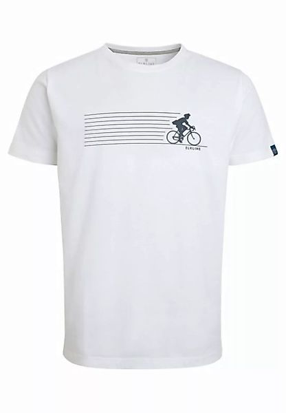 Elkline T-Shirt Bin Unterwegs Kurzarm Bike Fahrrad Print Baumwolle günstig online kaufen