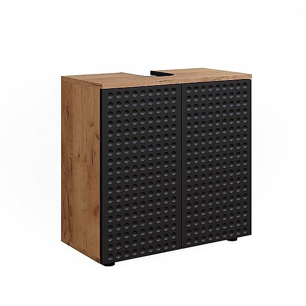 Vicco Waschbeckenunterschrank Irma Goldkraft Eiche/Anthrazit 60 x 59 cm Opt günstig online kaufen