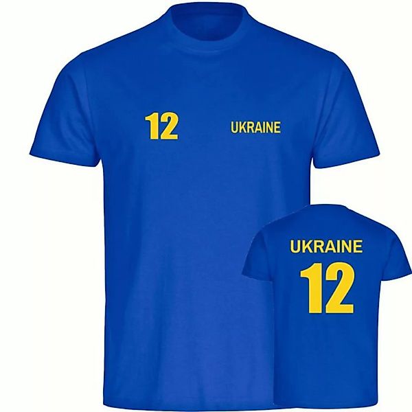 multifanshop T-Shirt Herren Ukraine - Trikot 12 - Männer günstig online kaufen
