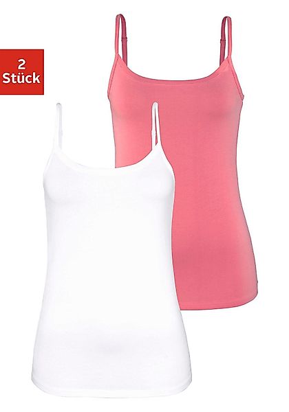 Vivance Spaghettitop mit verstellbaren Trägern (2er-Pack) günstig online kaufen
