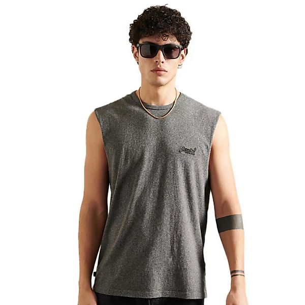 Superdry Orange Label Classic Ärmelloses T-shirt S Black Grit günstig online kaufen