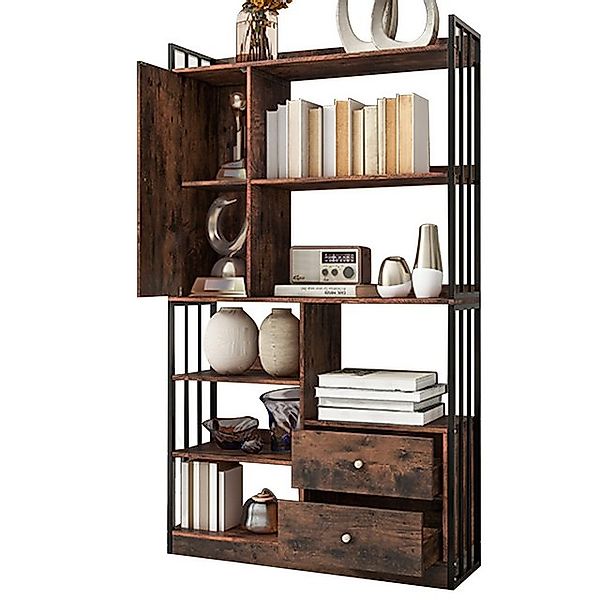 MODFU Hochschrank industrielle Bücherregal, Stahlregal (Vertikale Regale, I günstig online kaufen