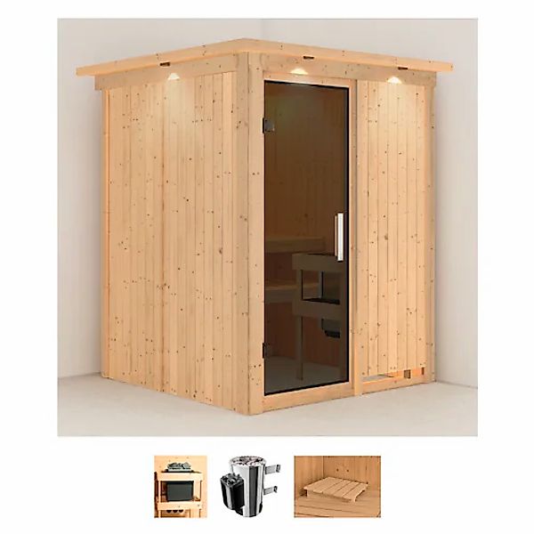 Karibu Sauna »Milaja«, 3,6-kW-Plug & Play Ofen mit integrierter Steuerung günstig online kaufen
