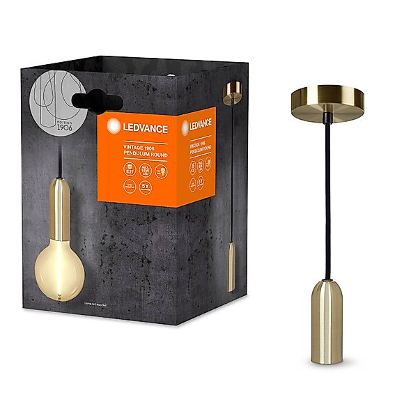 LEDVANCE Vintage 1906 Round Hängeleuchte, gold günstig online kaufen