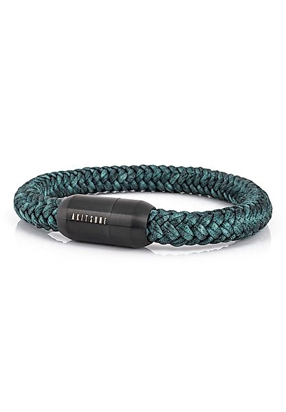 Akitsune Armband Portus Segeltau-Armband Schwarz-Grün 21cm günstig online kaufen