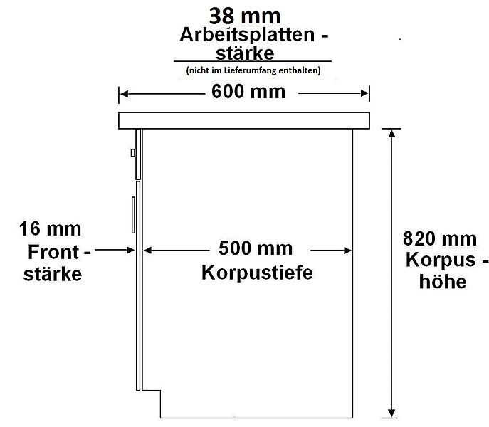 Küchen-Preisbombe Herdumbauschrank Herdunterschrank 60 Küche Stilo günstig online kaufen