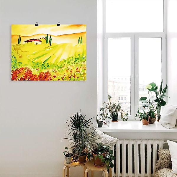 Artland Wandbild »Licht der Toskana«, Felder, (1 St.), als Leinwandbild, Po günstig online kaufen