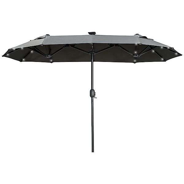 Outsunny Sonnenschirm Doppelsonnenschirm mit verstellbarem Neigungswinkel, günstig online kaufen