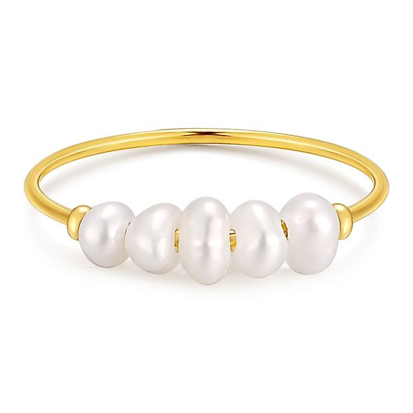 Kim Johanson Perlenring Mare in Gold & Silber (1-tlg), mit Süßwasserzuchtpe günstig online kaufen