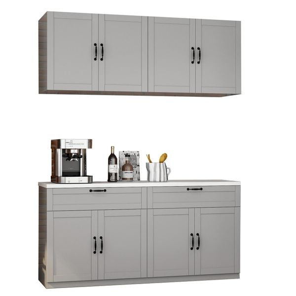 FUFU&GAGA Buffet Küchenschrank mit 4 Türen günstig online kaufen