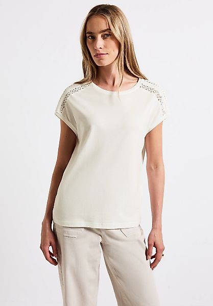 STREET ONE T-Shirt, mit Häkeldetails günstig online kaufen