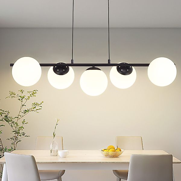 Nettlife Pendelleuchte Esstisch Schwarz Glas E27 günstig online kaufen