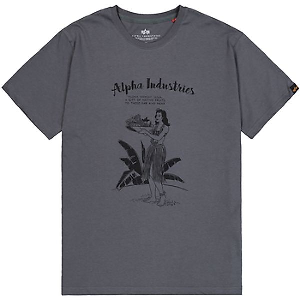 Alpha Industries  T-Shirts & Poloshirts Alpha Hawaii T - vintage grey günstig online kaufen