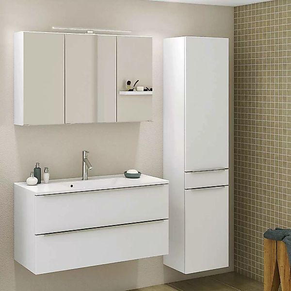 Design Möbel Kombi für Badezimmer Weiß (dreiteilig) günstig online kaufen