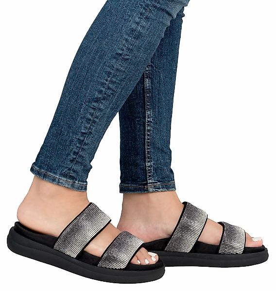 Remonte Pantolette, Plateau, Sommerschuh, Schlappen mit funkelenden Strasss günstig online kaufen