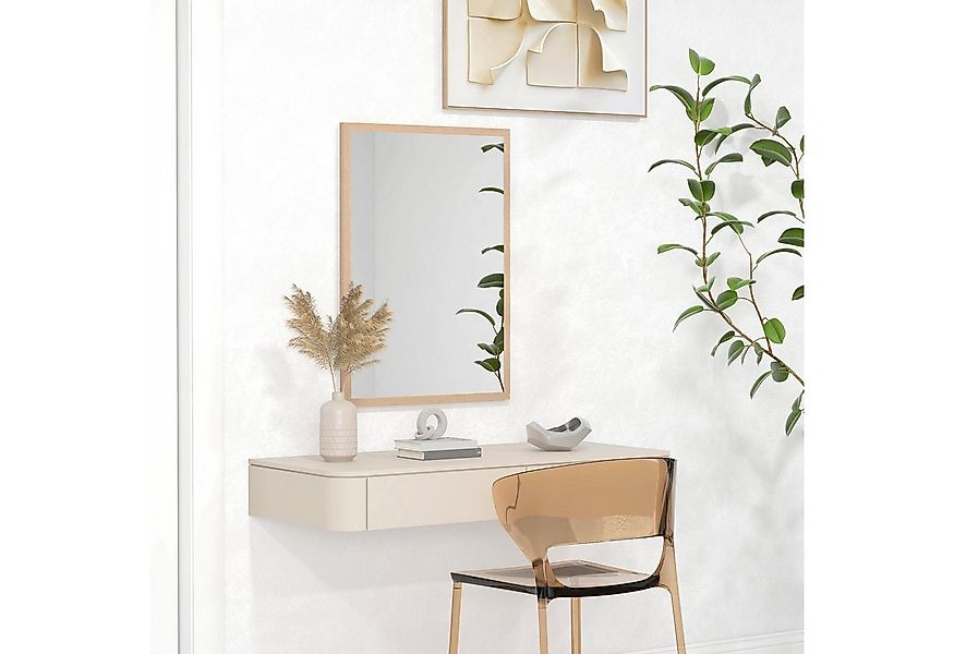 HOMCOM Wandspiegel 50 x 70 cm mit 4 Haken (rechteckiger Spiegel, 1-St., dek günstig online kaufen