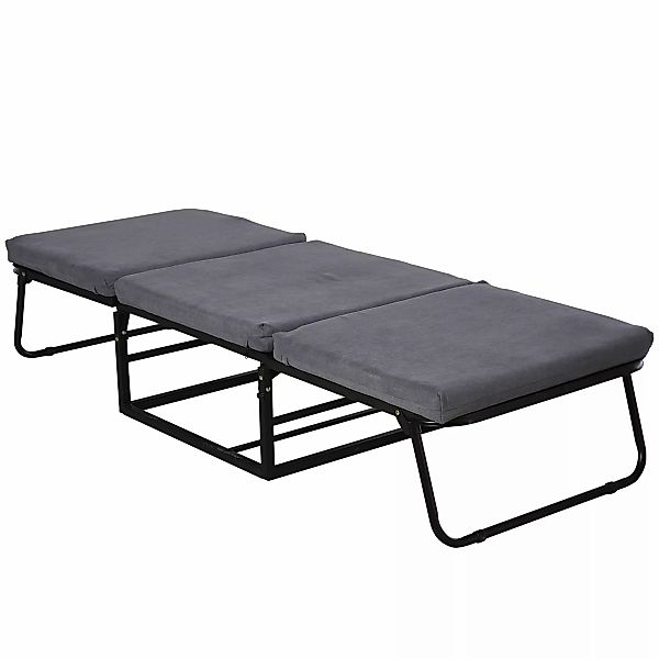 HOMCOM Gästebett klappbar 2in1 Hocker verstellbar Polyester Stahl Schaumsto günstig online kaufen