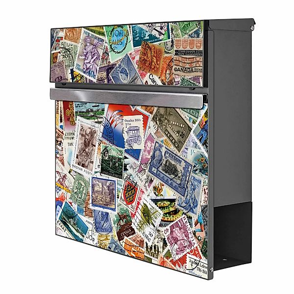 Banjado Briefkasten Anthrazit 37x37x10.5cm Groß / Inkl. Montagematerial & 2 günstig online kaufen