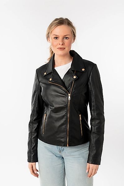 Mauritius Lederjacke "MWFylli", mit Knopfdetails, Reverskragen günstig online kaufen