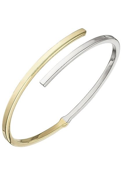 JOBO Armreif, oval 925 Silber bicolor vergoldet günstig online kaufen