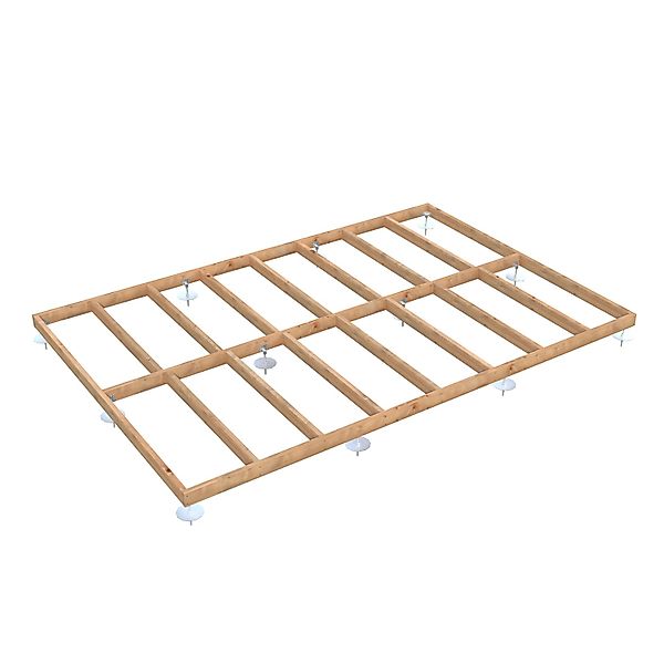 Palmako Fundamentrahmen inkl. LogFoot 450 x 300 cm Tauchgrundiert Hellbraun günstig online kaufen