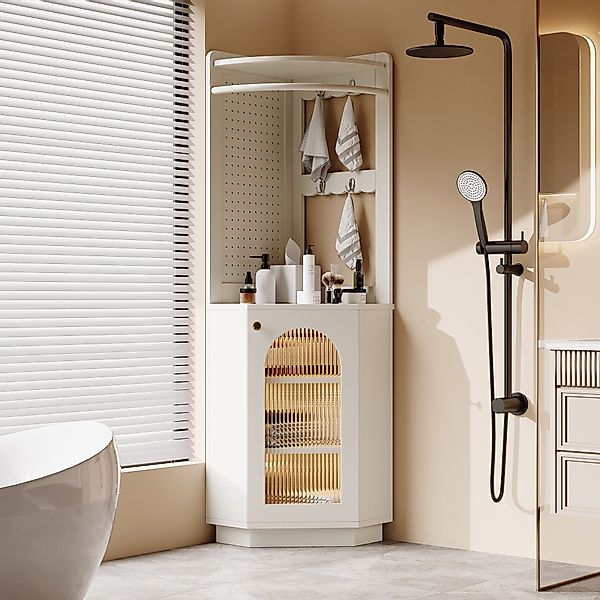 KLAM HOME Hochschrank Badschrank mit Lichtleiste, günstig online kaufen