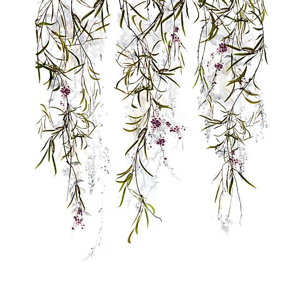 Marburg Vliestapete Blumen Crushed-Optik Modern 270 cm x 210 cm Greige günstig online kaufen