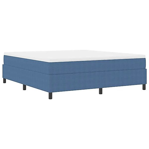 vidaXL Boxspringbett Blau und Weiß 180 x 200 cm Cordstoff 3337480 günstig online kaufen